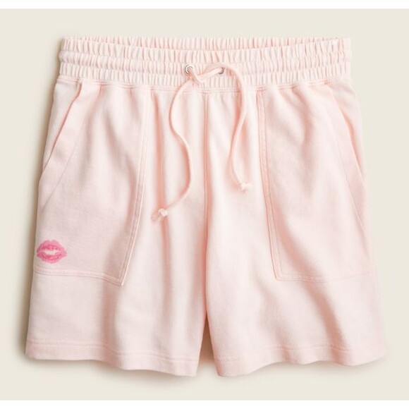 NWT J. Crew Womens Magic Rinse Shorts Size XL Kiss Print Pink - Picture 1 of 8